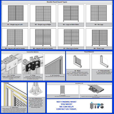 B6-2135-1200-0150-HYPFK DOUBLE PANEL-LEGS ON RIGHT AND CENTER WITH HINGES 2135MM X 1200MM 1/4" POLYCARBONATE, AS A KIT